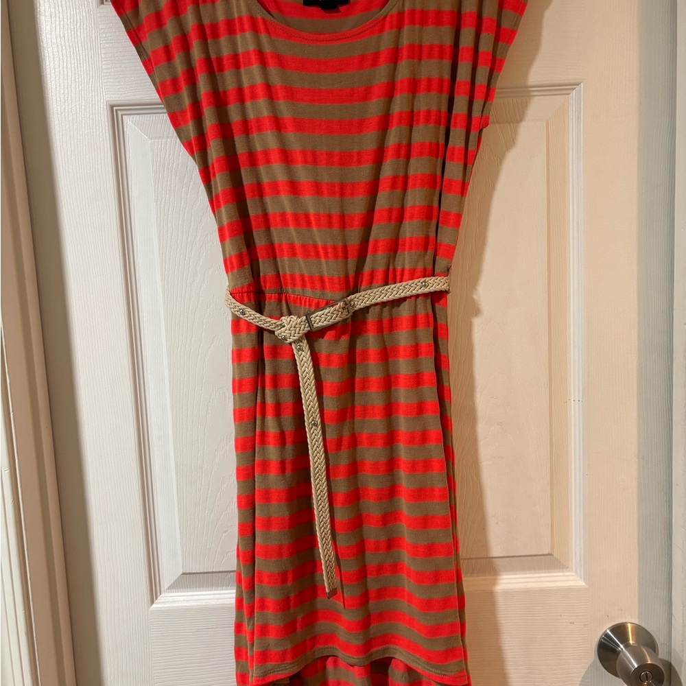 Striped Dress with Belt